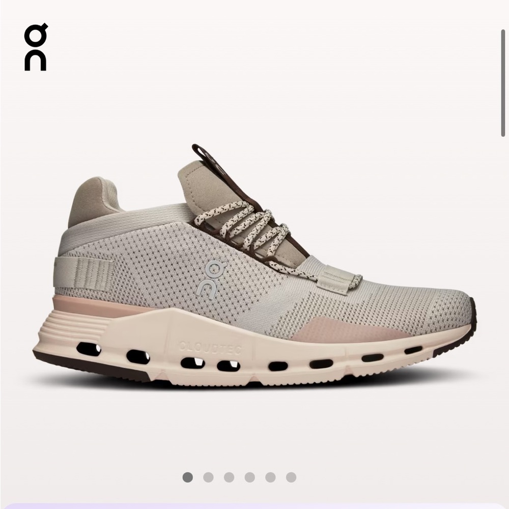 On Cloudnova Pearl | Shell Sneaker Gym Shoe Size 9.5